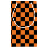 Gecontroleerd Sinaasappel en zwart Klein Cadeauzakje (Achterkant)