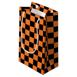 Gecontroleerd Sinaasappel en zwart Klein Cadeauzakje