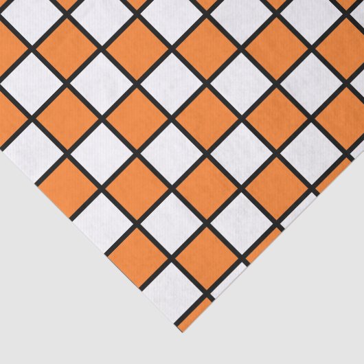 Gecontroleerd Sinaasappel en zwart Tissuepapier (Detail)