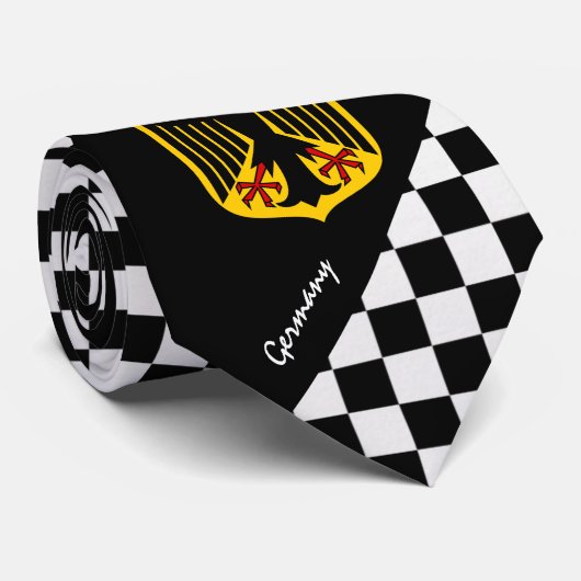 Gecontroleerd Stropdas Duitsland, mode Duitse vlag (Opgerold)