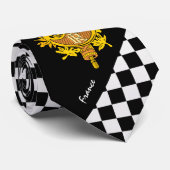 Gecontroleerd Stropdas Frankrijk, mode Franse vlag (Opgerold)