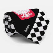 Gecontroleerd Stropdas Polen, mode Poolse vlag (Opgerold)