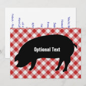 Gecontroleerd varkensweefsel (Pig Silo, Red & Whit Kaart (Voorkant / Achterkant)