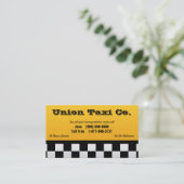 Gecontroleerd Visitekaartje Taxi (Staand voorkant)