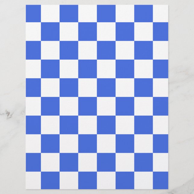 Gecontroleerd: wit en koninklijk blauw (Voorkant)