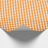 Gecontroleerd - Wit en Oranje Cadeaupapier (Hoek)