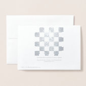 Gecontroleerd wit en zilver folie kaarten (Met envelop)