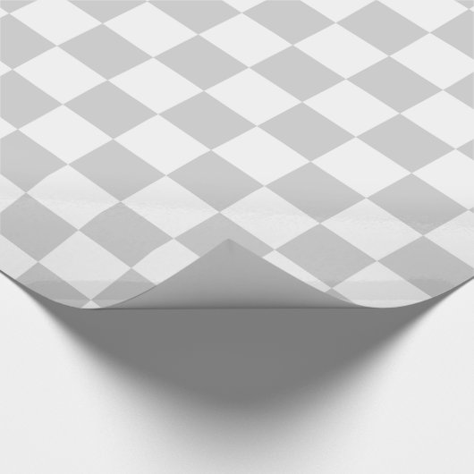 Gecontroleerd Zilver en Wit Cadeaupapier (Hoek)