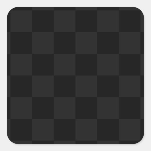 Gecontroleerd - zwart en donkergrijs vierkante sticker (Voorkant)