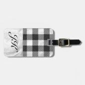 Gecontroleerd, zwart en wit bagagelabel (Voorkant horizontaal)