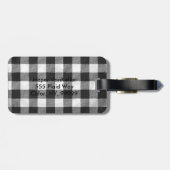 Gecontroleerd, zwart en wit bagagelabel (Achterkant horizontaal)