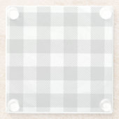 Gecontroleerd, zwart en wit glazen onderzetter (Achterkant)