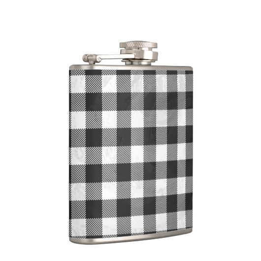 Gecontroleerd, zwart en wit heupfles (Rechts)