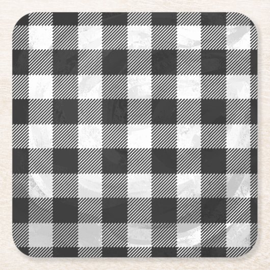Gecontroleerd, zwart en wit kartonnen onderzetters (Voorkant)