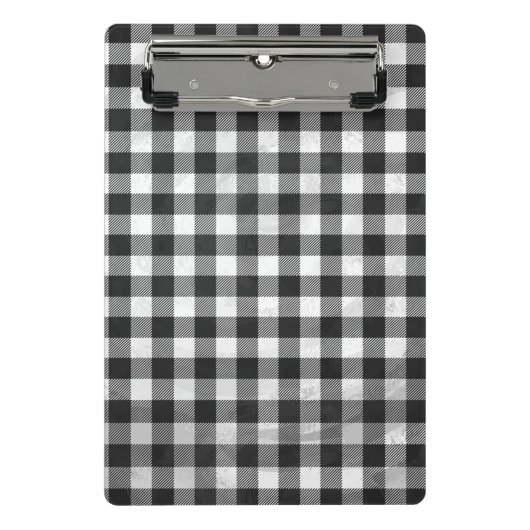 Gecontroleerd, zwart en wit mini klembord (Voorkant)