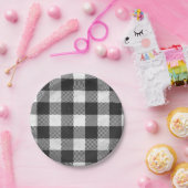 Gecontroleerd, zwart en wit papieren bordje (Feest)