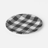 Gecontroleerd, zwart en wit papieren bordje (Gekanteld)