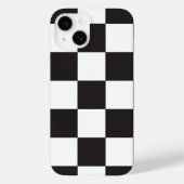 Gecontroleerd zwart en wit patroon Case-Mate iPhone case (Achterkant)