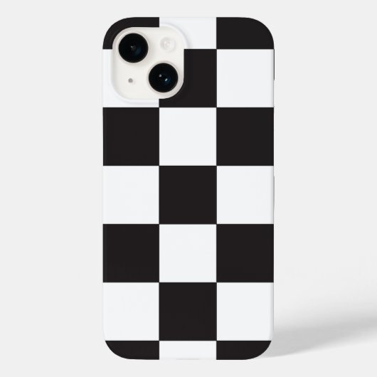 Gecontroleerd zwart en wit patroon Case-Mate iPhone case (Achterkant)