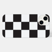 Gecontroleerd zwart en wit patroon Case-Mate iPhone case (Achterkant (horizontaal))