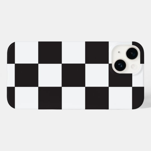 Gecontroleerd zwart en wit patroon Case-Mate iPhone case (Achterkant (horizontaal))
