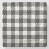 Gecontroleerd, zwart en wit stenen onderzetter (Voorkant)