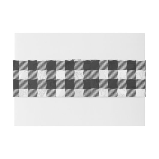 Gecontroleerd, zwart en wit uitnodigingen wikkel (Achterkant Voorbeeld)