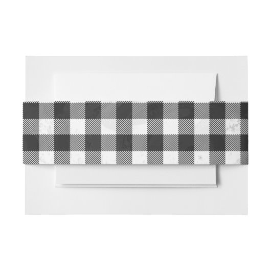 Gecontroleerd, zwart en wit uitnodigingen wikkel (Voorkant Voorbeeld)