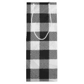 Gecontroleerd, zwart en wit wijn cadeautas (Achterkant)