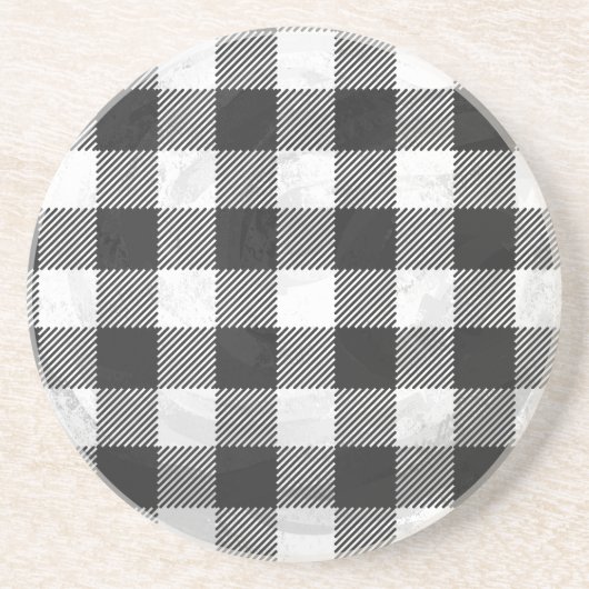 Gecontroleerd, zwart en wit zandsteen onderzetter (Voorkant)
