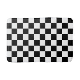 Gecontroleerd zwart-wit badmat