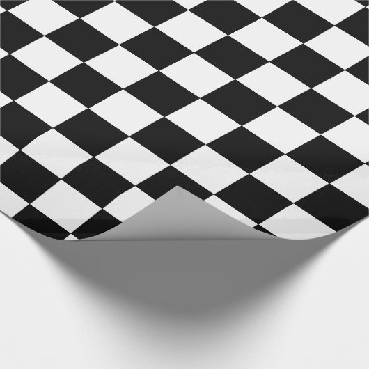 Gecontroleerd zwart-wit cadeaupapier (Hoek)