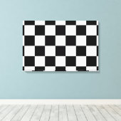 Gecontroleerd zwart-wit canvas afdruk (Insitu (Houten vloer))