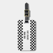 Gecontroleerd zwart-wit, eenvoudig te bewaren Baga Bagagelabel (Voorkant verticaal)