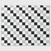 Gecontroleerd zwart, wit en grijs cadeaupapier (Vlak)