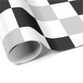 Gecontroleerd zwart, wit en grijs cadeaupapier (Rol Hoek)