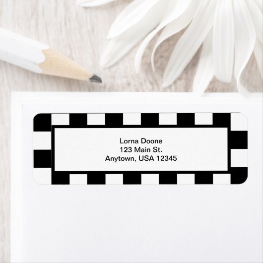 Gecontroleerd zwart-wit etiket (Insitu)