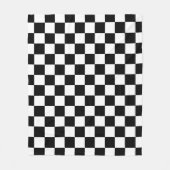 Gecontroleerd zwart-wit fleece deken (Voorkant)