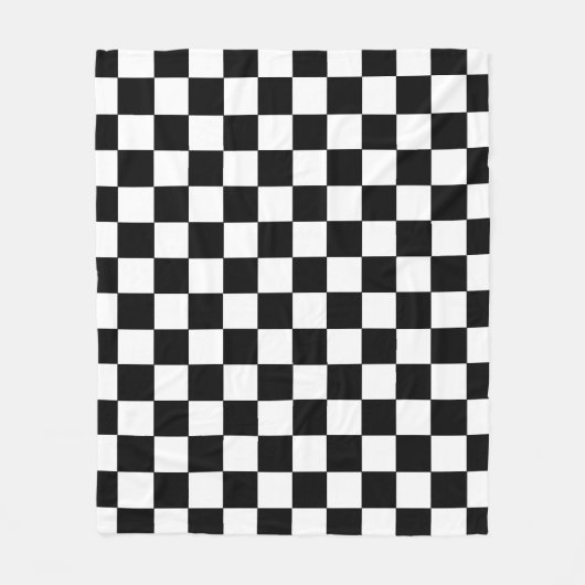Gecontroleerd zwart-wit fleece deken (Voorkant)