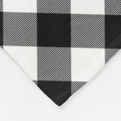 Gecontroleerd zwart-wit fleece deken (Hoek)