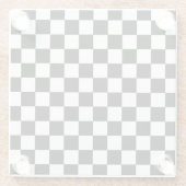 Gecontroleerd zwart-wit glazen onderzetter (Achterkant)