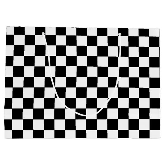 Gecontroleerd zwart-wit groot cadeauzakje (Achterkant)