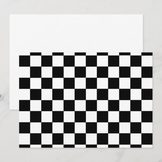 Gecontroleerd zwart-wit kaart (Voorkant / Achterkant)