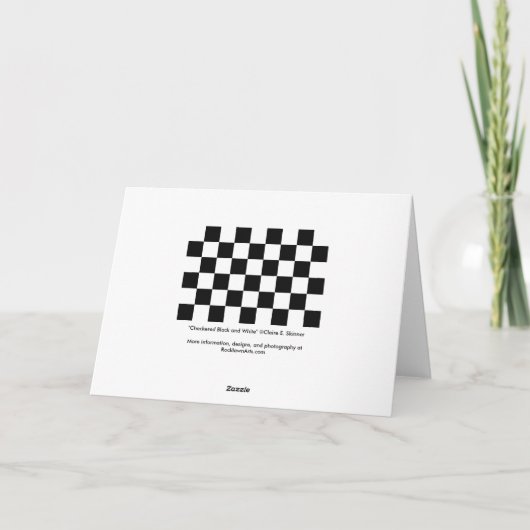 Gecontroleerd zwart-wit kaart (Achterkant)