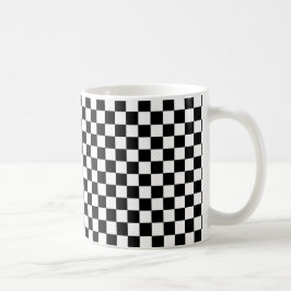 Gecontroleerd zwart-wit koffiemok