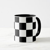 Gecontroleerd zwart-wit mok (Voorkant rechts)