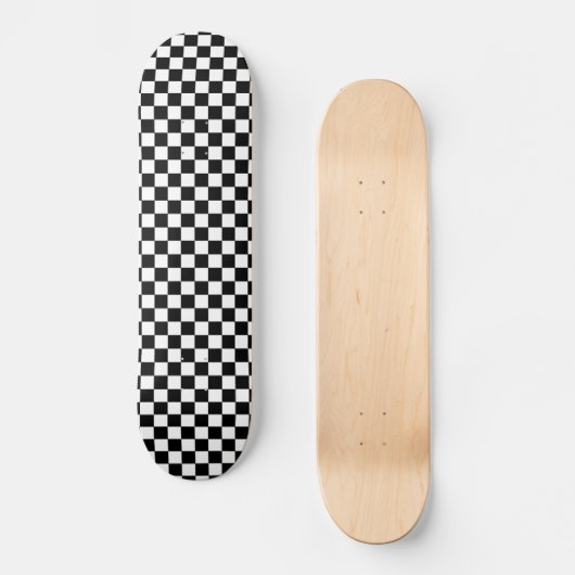 Gecontroleerd zwart-wit persoonlijk skateboard (Voorkant)