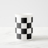 Gecontroleerd zwart-wit porselein kop (Voorkant)