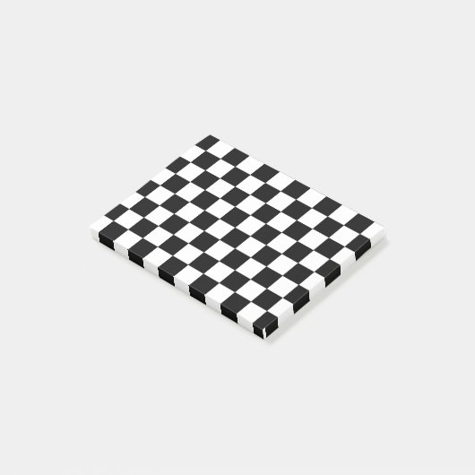 Gecontroleerd zwart-wit post-it® notes (Schuin)