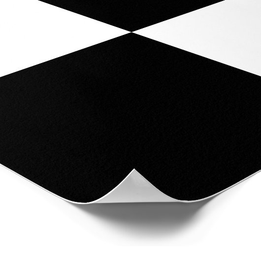 Gecontroleerd zwart-wit poster (Hoek)